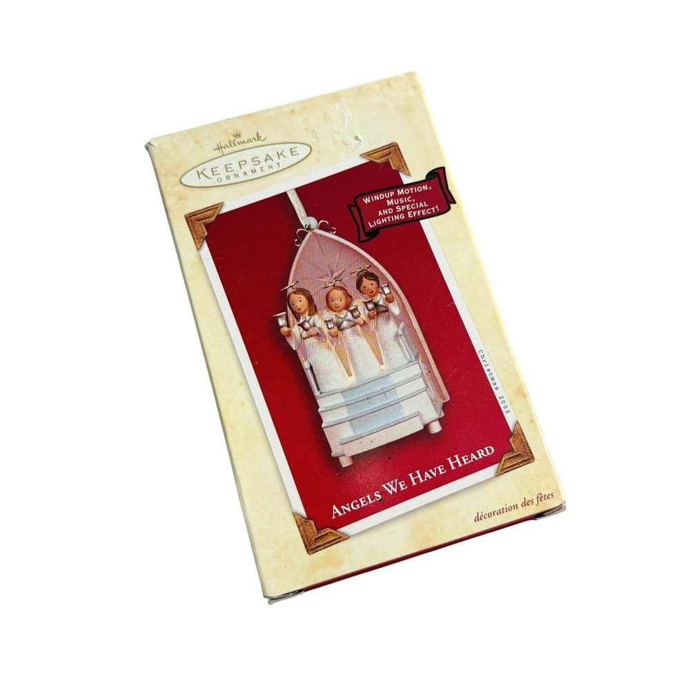 Hallmark Keepsake VTG 2003 Angels We Have Heard Musical Motion Light Ornament